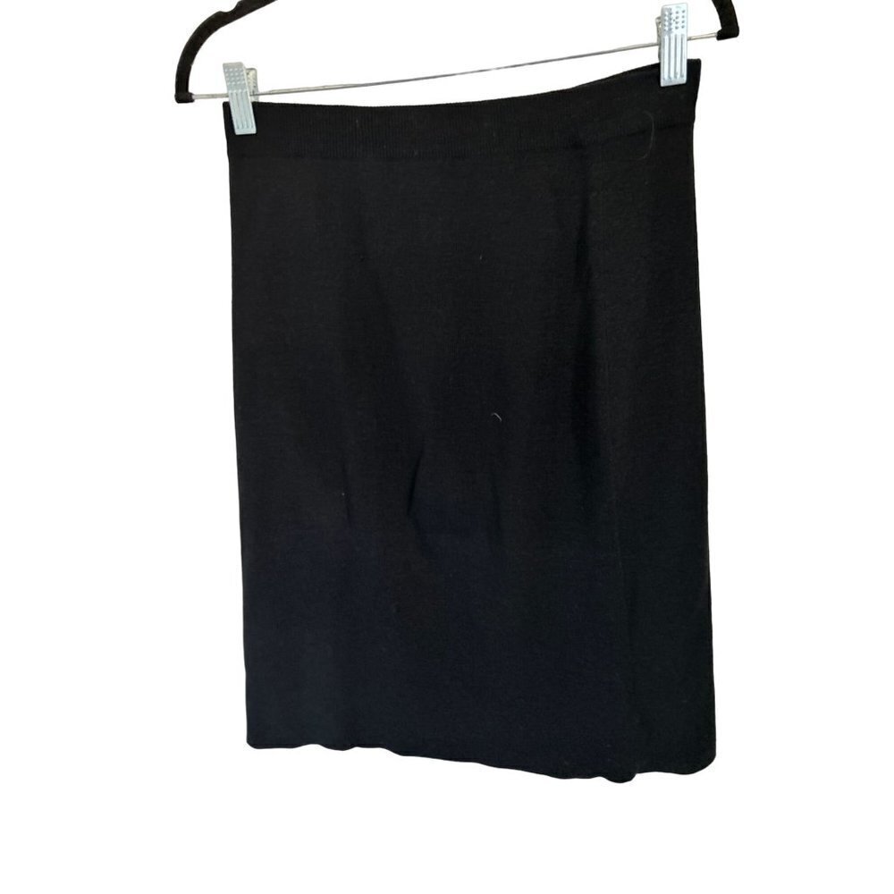 EILEEN FISHER Black Knitted Skirt Strait Size Small